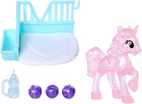 Simba Evi Love Eenhoorn speelpop met schattige eenhoornjurk met bijpassende hoofdband, inclusief een eenhoorn met stal, appels en een drinkfles, 12 cm, vanaf 3 jaar