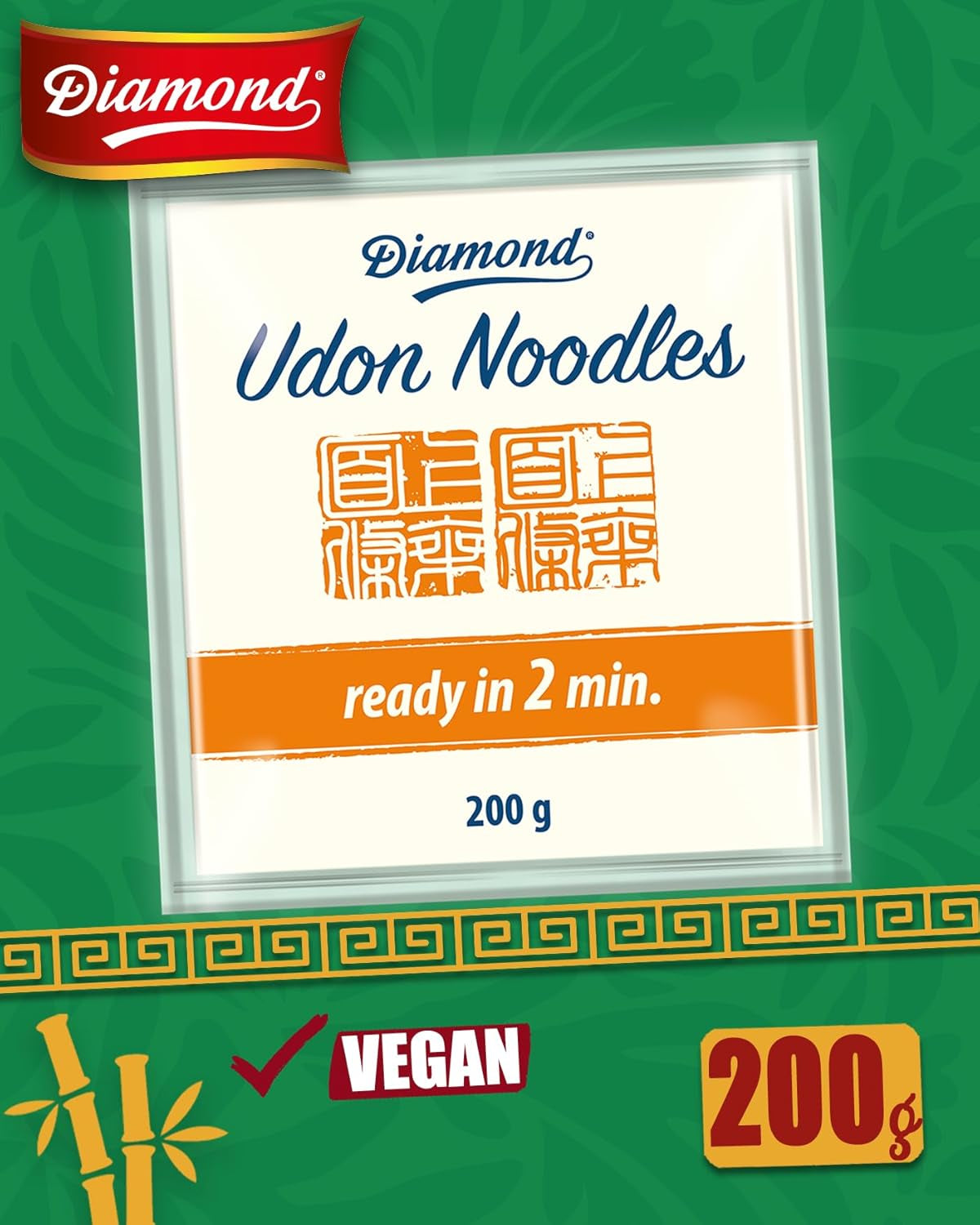 Udon-noedels DIAMOND, snelle en gemakkelijke bereiding, vegetarisch, veganistisch - 1 x 200 g