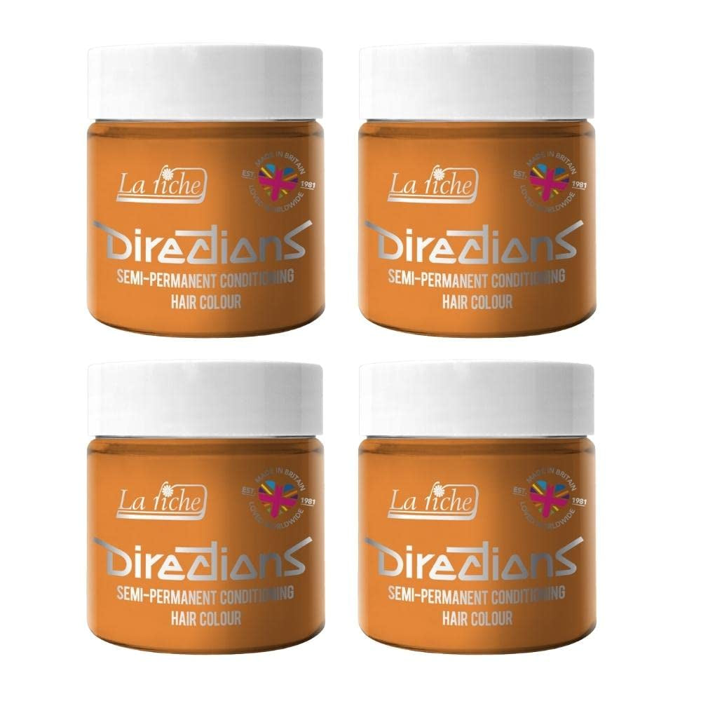 Directions semi-permanente haarkleuring 100 ml doos 4 pack (Pillarbox Red) Naty Shop Apricot haarverf 100 Ml (verpakking van 4)