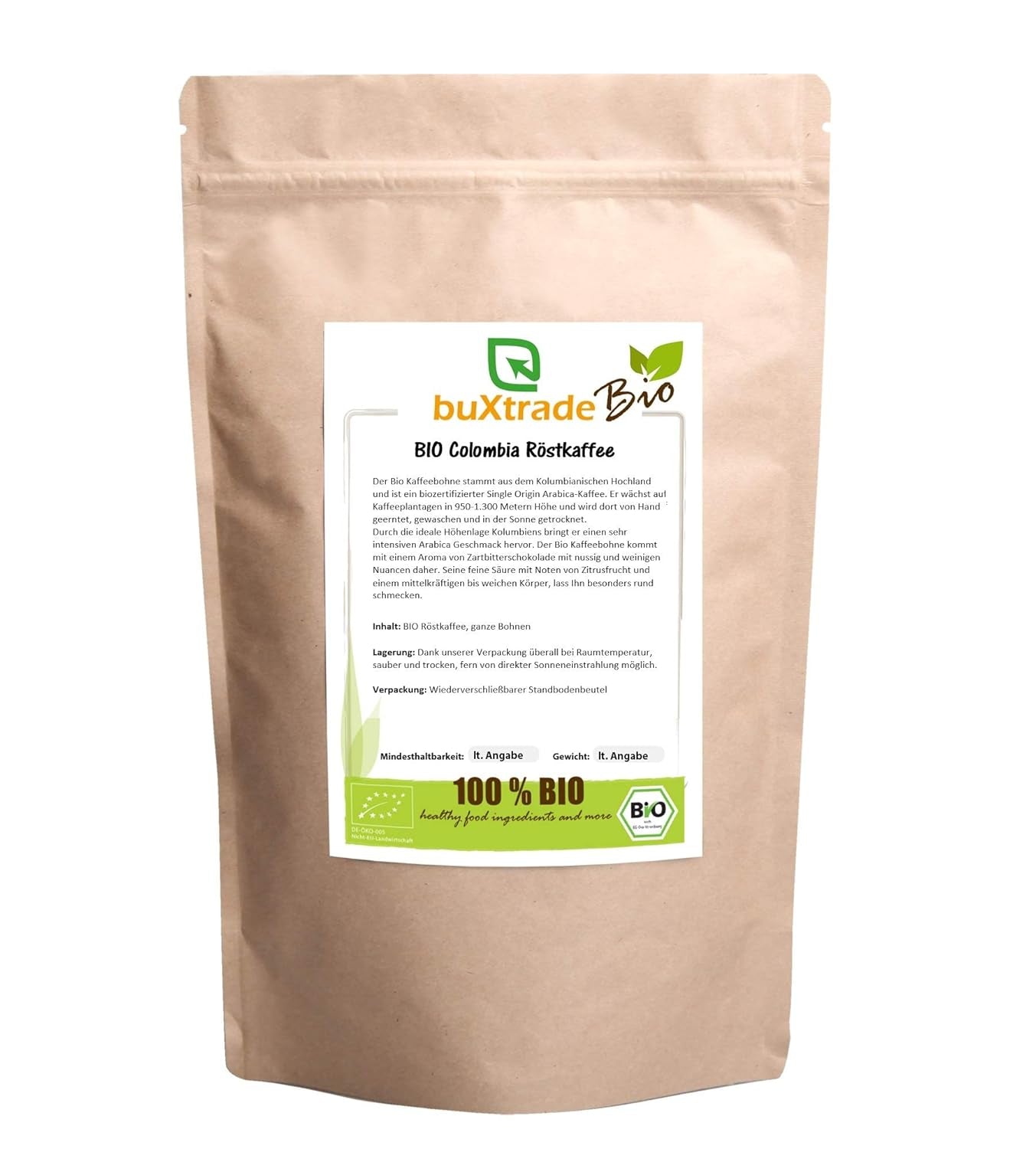 500g | Biologische gebrande koffie uit Colombia | Koffie | Koffiebonen | Colombia | Koffie | Boxhandel
