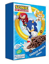 Sonic Choco Rings chocoladeringen van granen, tarwe, haver en maïs voor het perfecte ontbijt, met toegevoegde vitamines, 1 pakje (1 x 350 g)