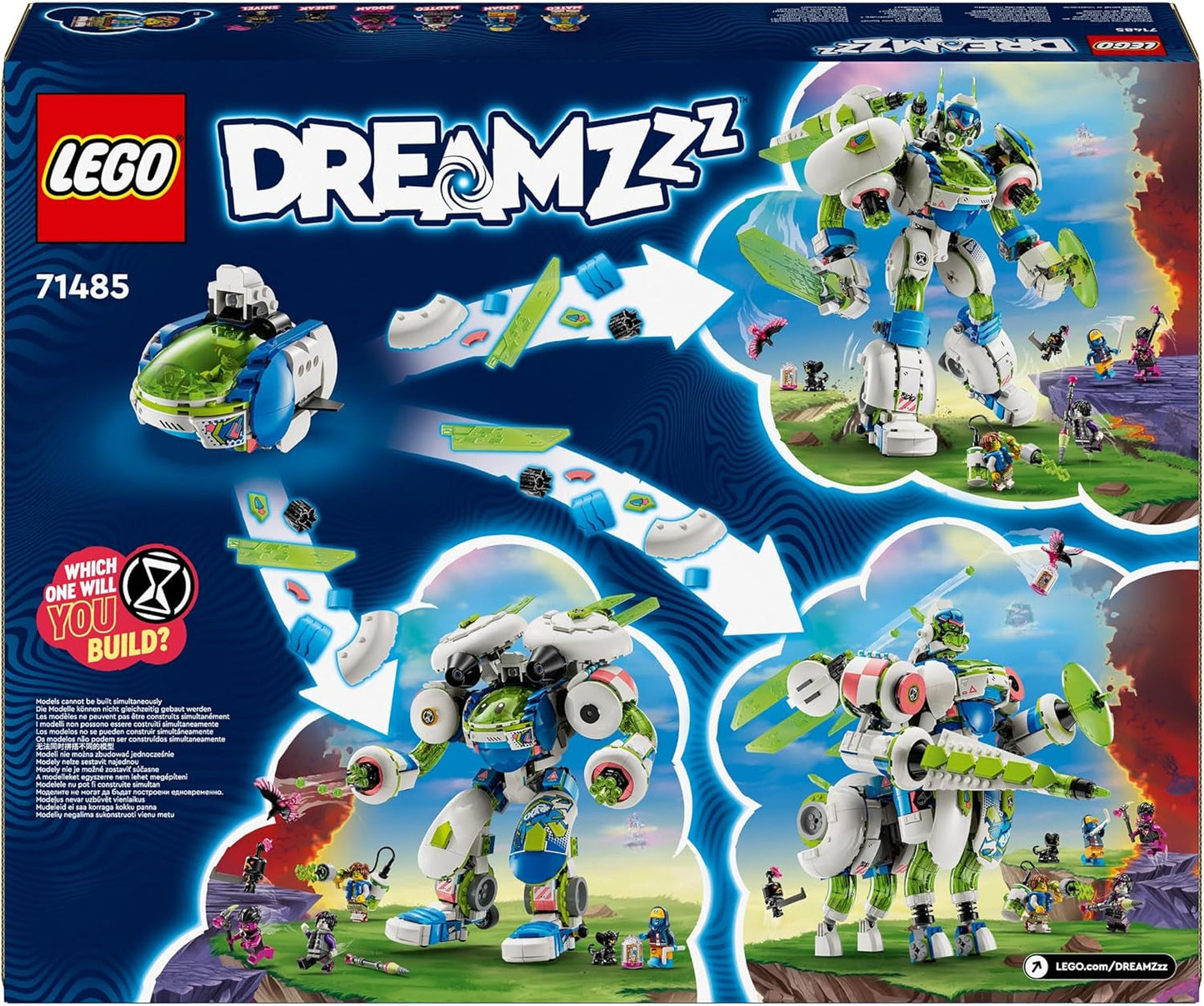 LEGO Dreamzzz 3-in-1 Mateo en Z-Blob de Ridder Mecha Bouwstenen speelset voor jongens en meisjes van 10 jaar oud Kindercadeau Fantasieset 3 manieren Robotavontuurspeelgoed 71485 Bouwsets Beuche in LEGO-Store