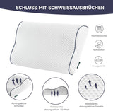 Z-Hom neksteunkussen, traagschuimkussen, zijslaapkussen, ergonomisch kussen, anti-snurkkussen, orthopedisch slaapkussen, afneembare hoes (49 x 30 x 7/10 cm) Cervicale orthopedische kussens Naty Shop