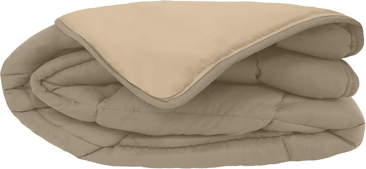 Couette CALGARY Chocolade/Corail 140 Dekbedden en dekbedden Naty Shop 220X160X1 cm