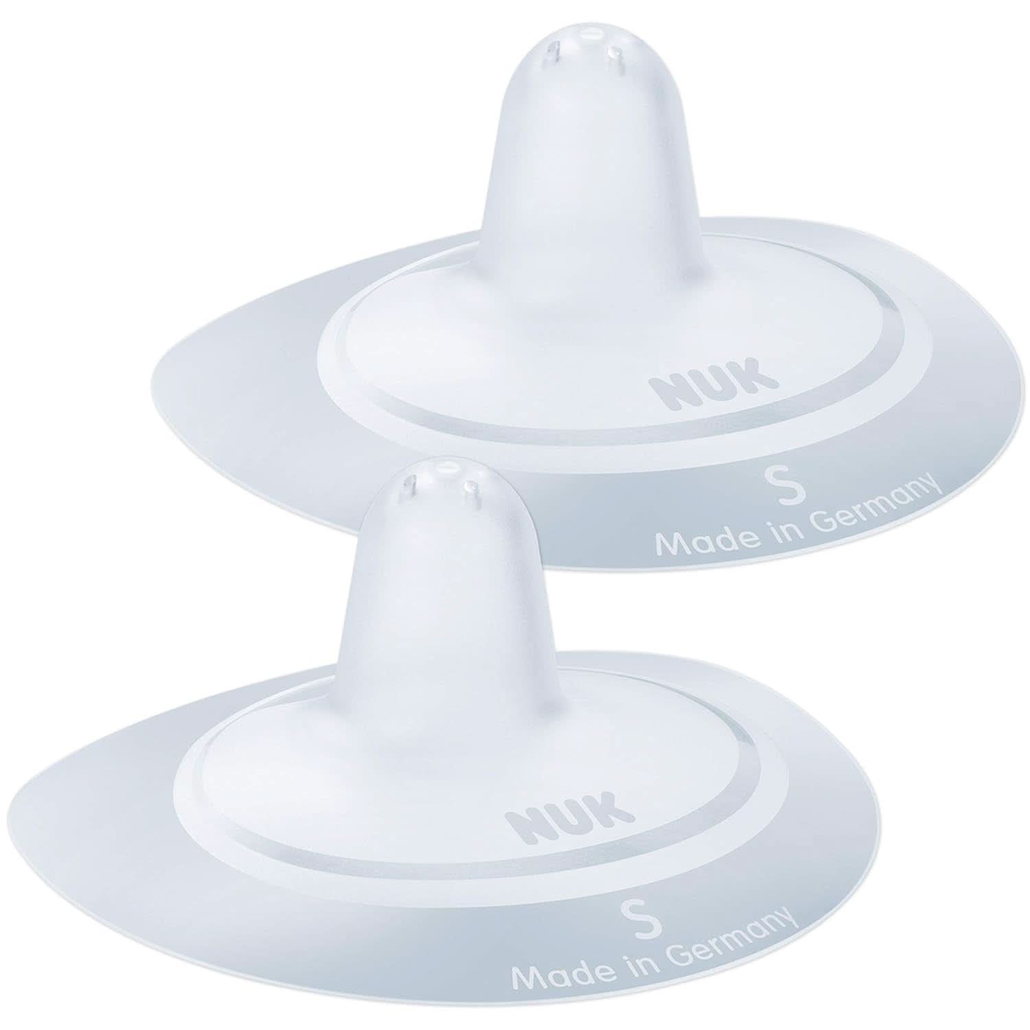 NUK tepelhoedjes | Tepelhoedjes voor borstvoeding | Beschermt tegen pijnlijke tepels | Dunne siliconen | Maat S (16 mm) | 2 stuks Babyvoeding en borstvoedingsaccessoires Naty Shop