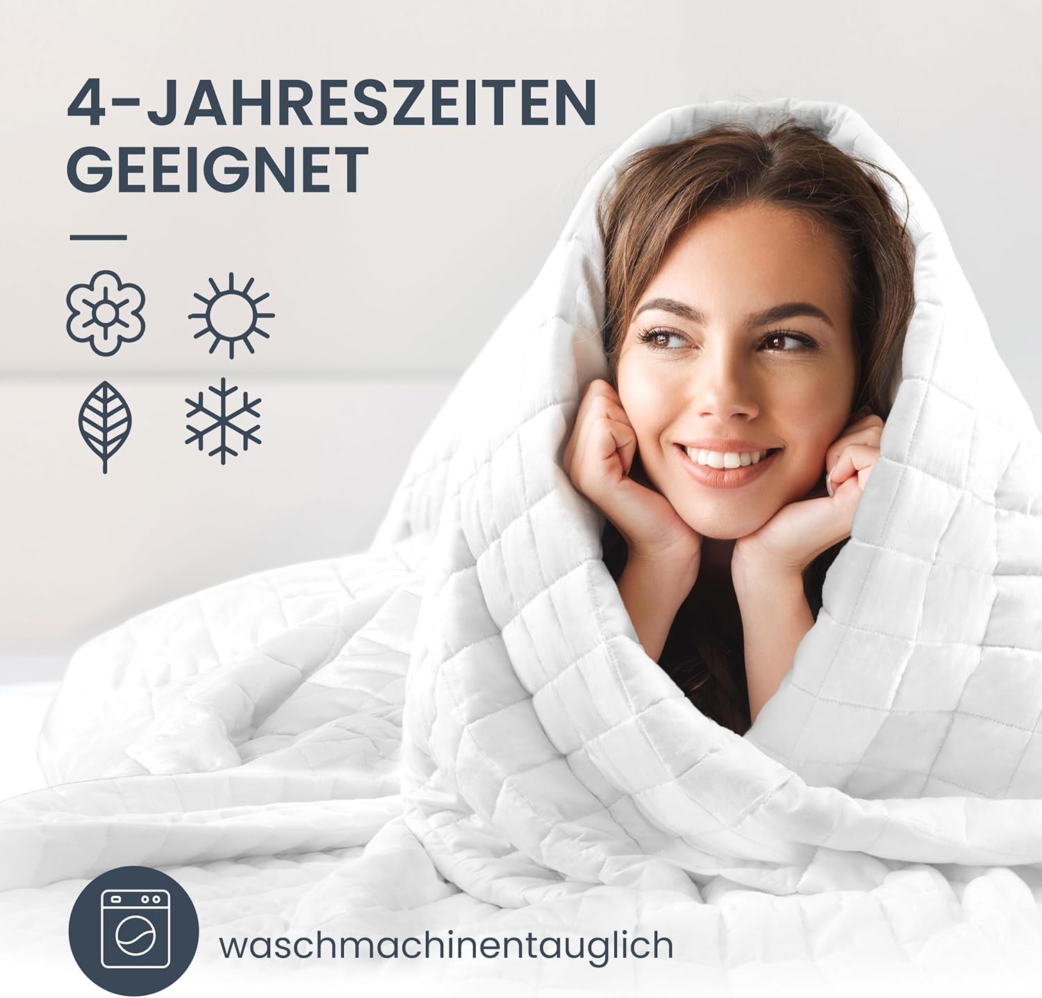 Therapeutische deken van 7 kg I 135X200Cm I Voor een goede nachtrust I Hoogwaardige verzwaringsdeken van ademend katoen I Stressverlichtend en therapeutisch - Inclusief verpakkingsdoos met draaggreep Bedden en dekens Besuche den mÃ¼Ã¼d-Store