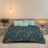 Bleu Câlin Bedrukt 1 persoons Hermance dekbed, polyester, blauw/grijs, 140 X 200 Cm Quilts en quilts Naty Shop Blauw/grijs 220X240 Cm