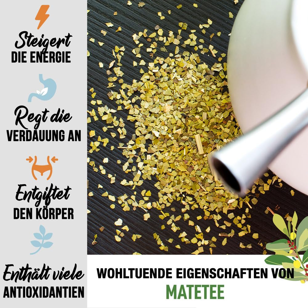 ORIGEENS BIO YERBA MATE MET CITROEN EN GEMBER 200 G - De stimulerende thee I Biologische Yerba Mate thee, ongebrand, bladeren, zonder stengels en stof