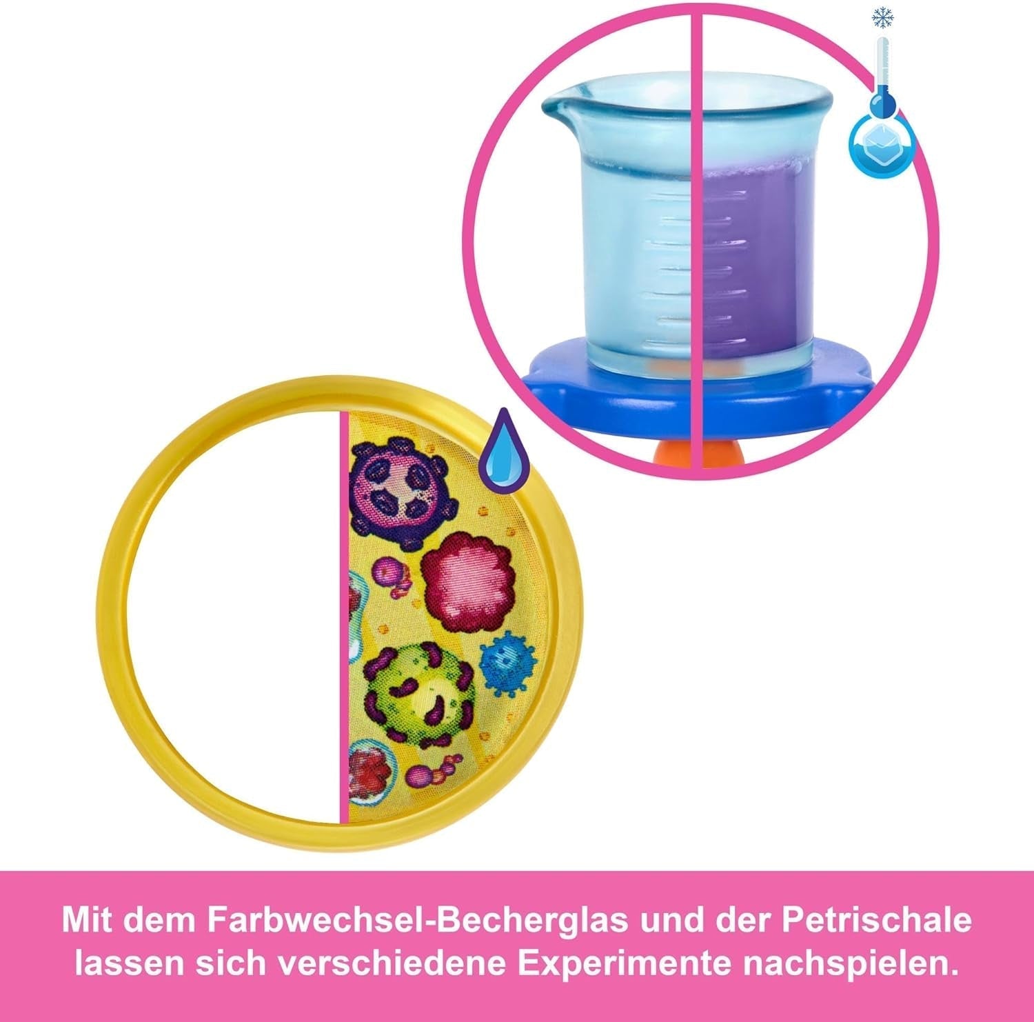Barbie Wetenschapperspop en accessoires met modieuze blonde pop, laboratoriumtafel, microscoop, kleurveranderende kassier en petrischaaltje, JCR70 Naty Shop-poppen