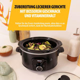 Tristar VS-3915 slowcooker, roestvrijstalen keramische pot met 2 warmtestanden en warmhoudfunctie, 3,5 L Slowcooker Naty Shop