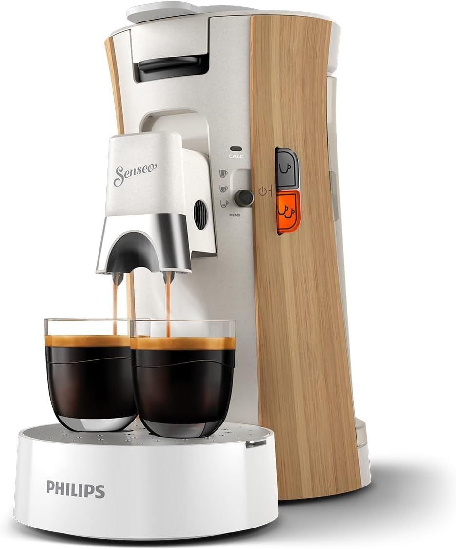Espressomachine met PHILIPS Senseo Select capsules - Intensity Plus, met Memo-functie voor 3 koffiespecialiteiten, Crema Plus, ecologisch product, hoge kwaliteit, zijdewit (CSA240/05)