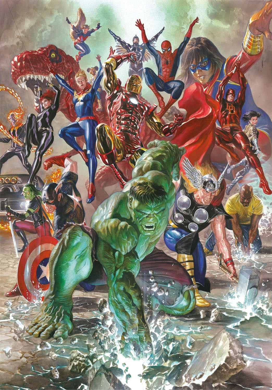 Clementoni Marvel puzzel 500 stukjes volwassenen - puzzel voor volwassenen in 49 x 36 cm - uitdagende puzzel voor volwassenen van Clementoni 35546 puzzel Naty Shop