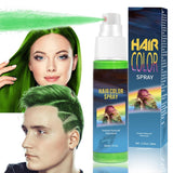 Haarspray Kleur - 30ml Tijdelijke Groene Haarkleur Spray, Natuurlijke Haarverf Tijdelijke Haarkleur Spray, Wasbare Haarverf voor Feest Cosplay Halloween (Groen) Haarverf Naty Shop Groen