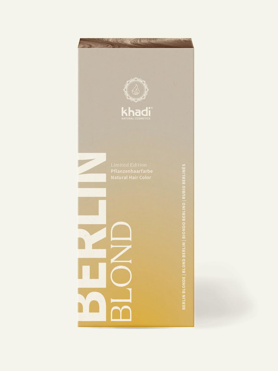 khadi BERLIN BLOND plantaardige haarverf - verft het haar in een koele grijsblonde tint - natuurlijke haarverf 100% plantaardig, natuurlijk en vegan - 100g Haarverf Naty Shop Standaard titel