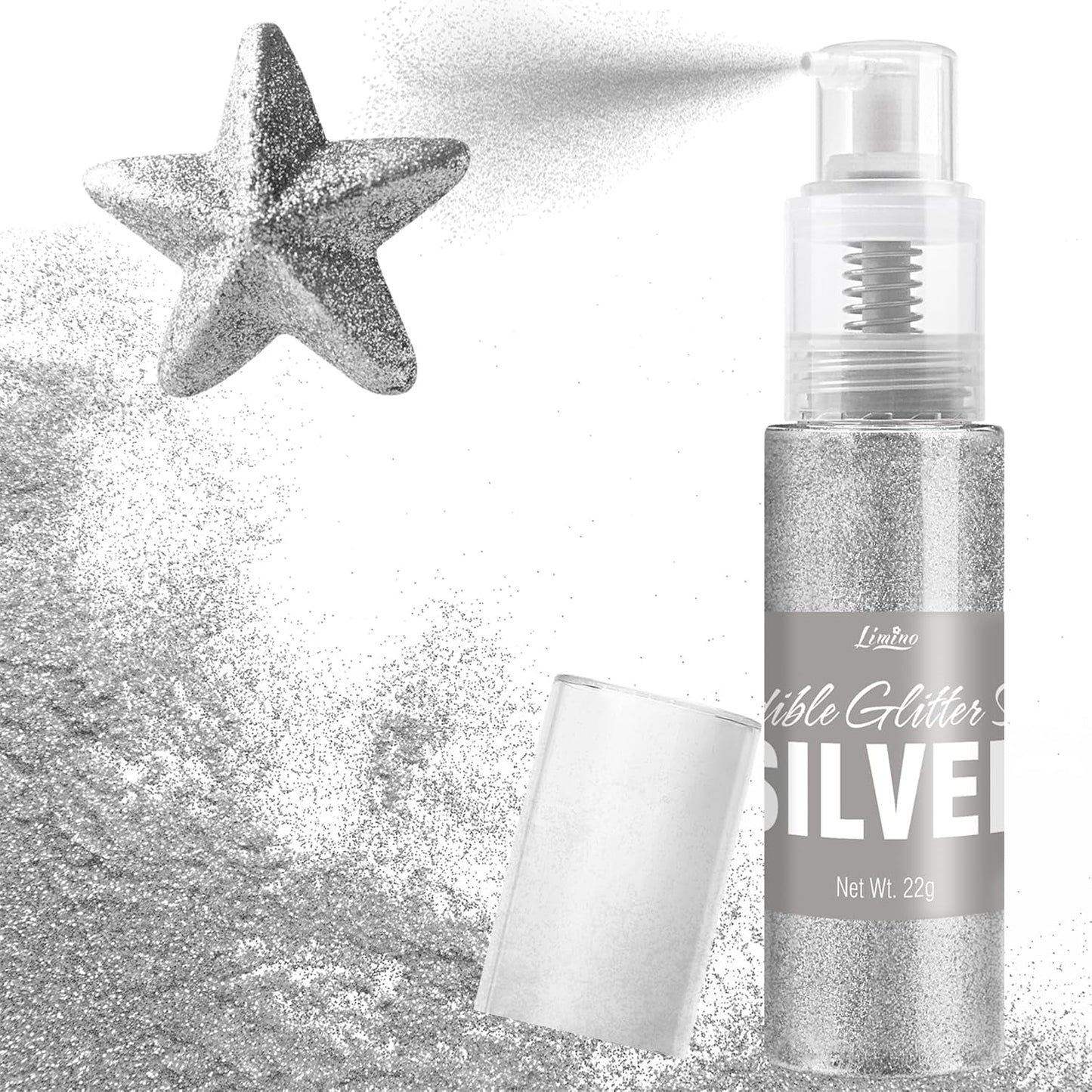 Eetbare glitterspray - 22G Eetbare glitter, eetbaar glitterpoeder voor drankjes, taartdecoraties, macarons - Voedselkleuring glitterpoeder, eetbare glitter voor cocktails, muffins (roze)
