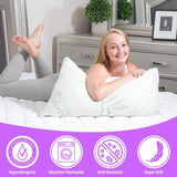 Kingsize 2-pack bamboekussen - versnipperd traagschuim Verstelbaar slaapbedkussen - rug-, buik-, zijslaper, afneembare hoes, verkoelend alternatief voor hoteldons, koning (2-pack) Naty Shop standaardkussens