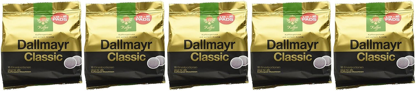 Kaffee Classic Kaffeepads 16 + 2, 5er-pakket (5 x 124 g)