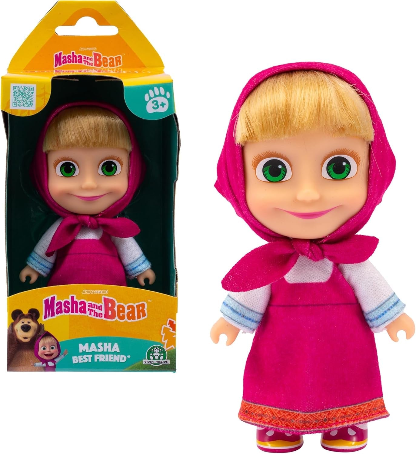 Masha en Michka pop, verzamelbaar zomeroutfitmodel van 12 cm voor 3 jaar en ouder MHA001