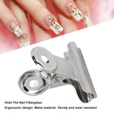 10 stuks nagelclips metalen clip nagelverlengingsclip nail art tool glasvezel fixer nagelkunstaccessoires duurzaam praktische uitrusting thuis doe-het-zelf salon