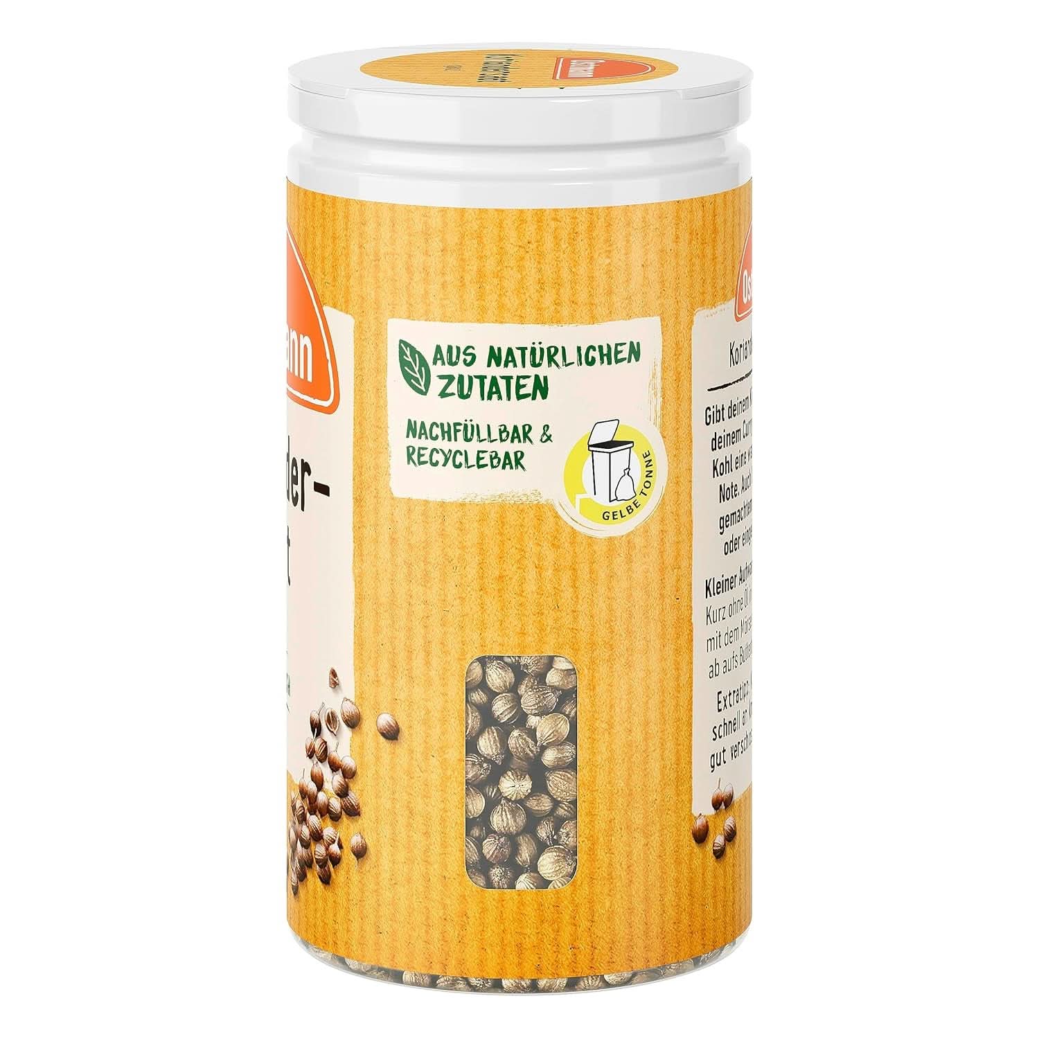 Hele korianderzaadjes (verpakkingsontwerp kan variëren) Naty Shop Spices
