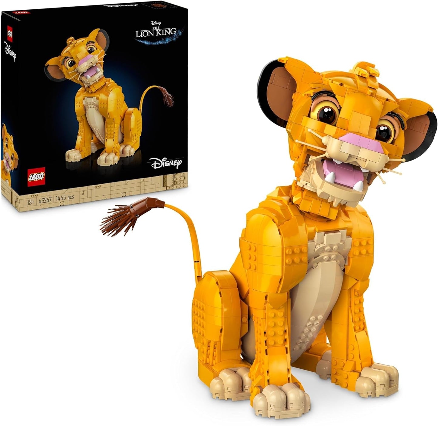Lego Disney Simba de jonge leeuwenkoning Creatief dierenfiguur verzamelbaar bouwspeelgoed Ontspannende activiteit voor volwassenen Cadeau-idee voor vrouwen 43247 Bouwsets Bekijk de LEGO-Store Standaardtitel