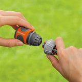 Gardena Koppelingsset: Slangkoppeling voor 13 mm (1/2 inch) en 15 mm (5/8 inch) verlenging, zelfs onder hoge waterdruk, eenvoudige montage (18283-20)
