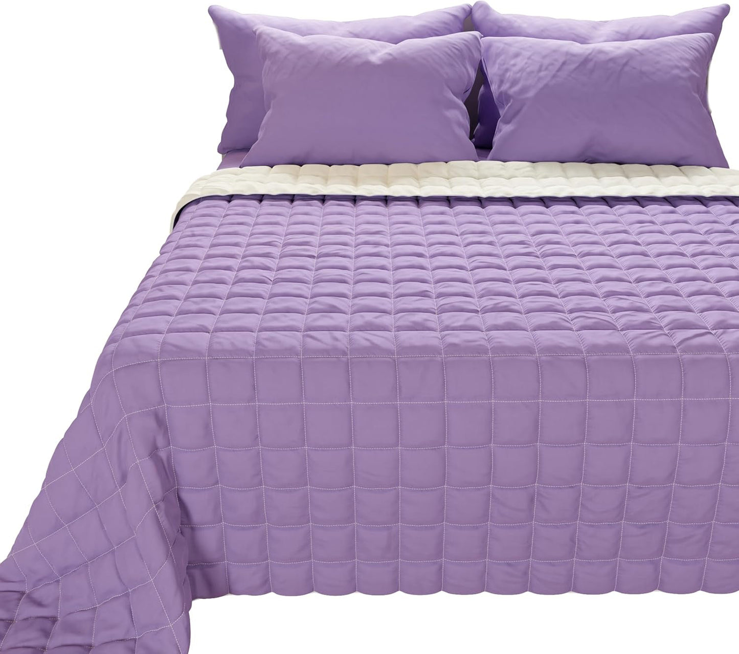 PETTI Artigiani Italiani - Hoes voor eenpersoonsbed, dubbelzijdige hoes, veerhoes, nachtblauw, wit, 100% Made in Italy Quilts en quilts Naty Shop Roze Bedmaat 180 (260 X270 Cm)