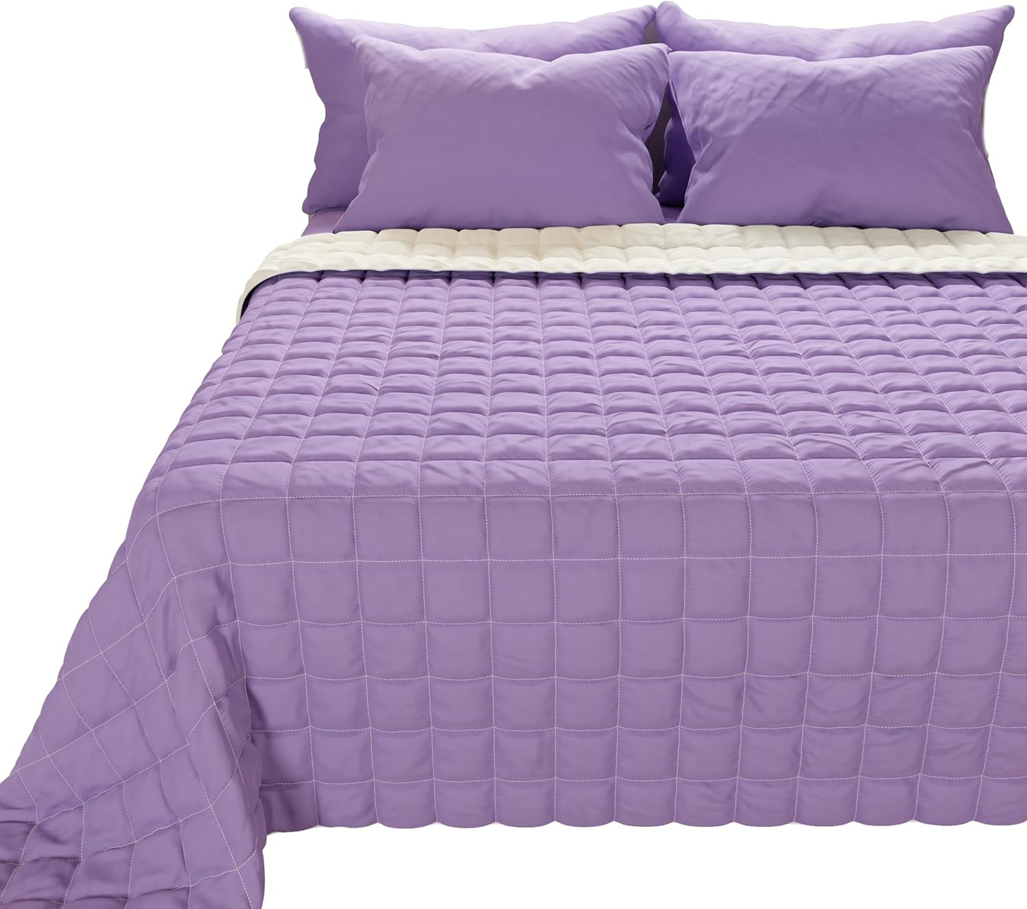 PETTI Artigiani Italiani - Hoes voor eenpersoonsbed, dubbelzijdige hoes, veerhoes, nachtblauw, wit, 100% Made in Italy Quilts en quilts Naty Shop Roze Bedmaat 180 (260 X270 Cm)