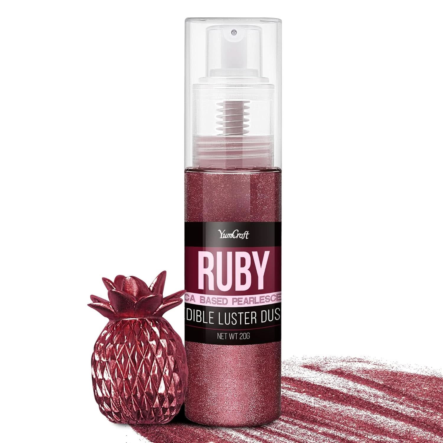 Eetbare glitterspray, 20 gram Naty Shop Rubin