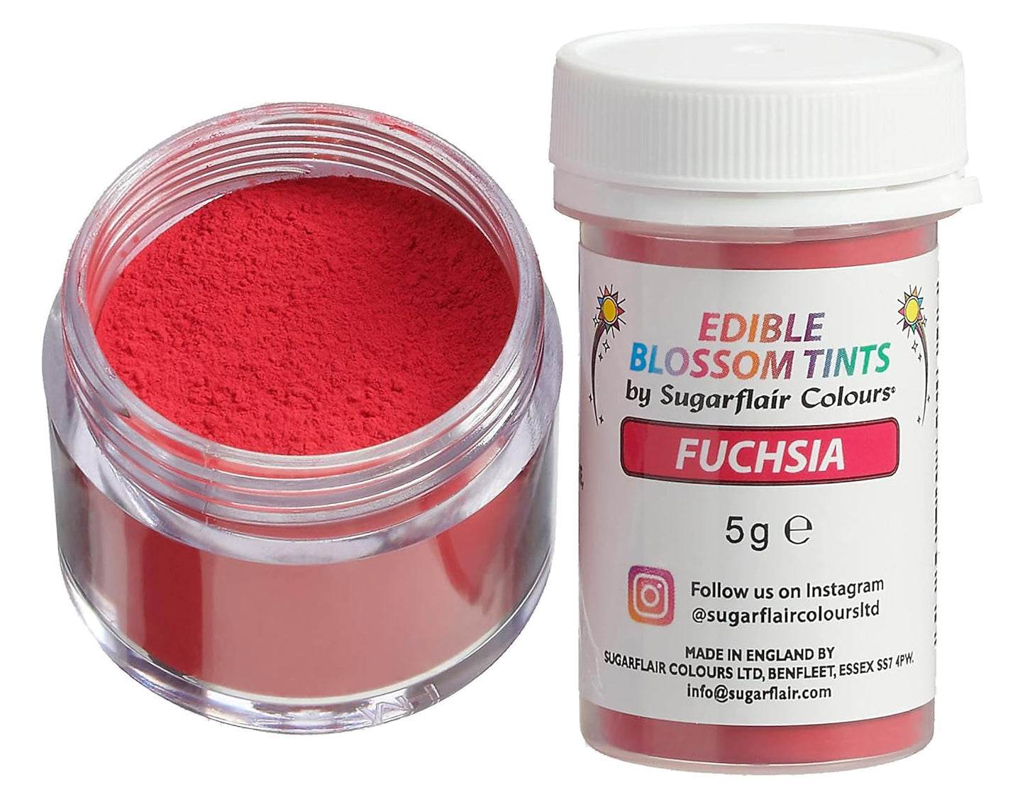 Sugarflair Blossom Tint Dust Fuchsia Kleurstofpoeder - Kleurstofpoeder voor taartdecoratie, suikerpasta, fondant, glazuur, chocolade, botercrème, macarons en meer - 5G