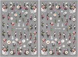Pruimenbloem Nagelstickers, Wit Roze Bloem Nagelstickers, Bloemnagelstickers met Reliëf, Lente Zomer Bloemnagelstickers, Nagelontwerpen, Nagelaccessoires, Nagelkunst