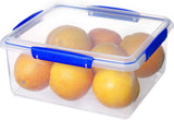 KLIP IT-systeem Voedselbewaarpot 5 liter stapelbaar lekvrije voorraadpot met deksel koelkast/vriezer geschikt BPA-vrij plastic blauwe clips 1 stuk (2 stuks) voedselbewaardozen Naty Shop