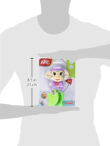 Simba 104010192 - ABC-aap muzikale rammelaar, 2 sensorische elementen, met muzikale functie, 17cm, speelgoed voor kinderen, vanaf 6 maanden Babyspeelgoed Naty Shop