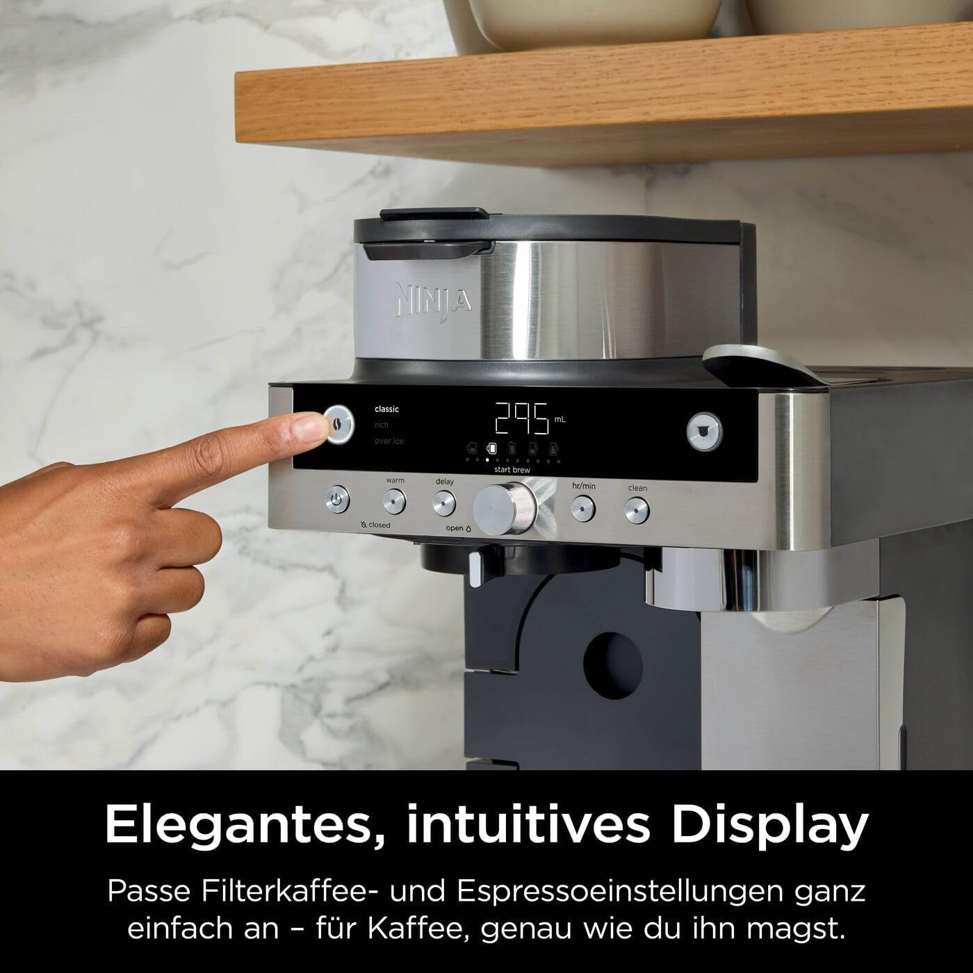 Ninja Prestige 2-in-1 filterkoffiezetapparaat met capsules en geïntegreerde melkopschuimer, voor latte, ijskoffie en Flat White, zwart CFN802EU