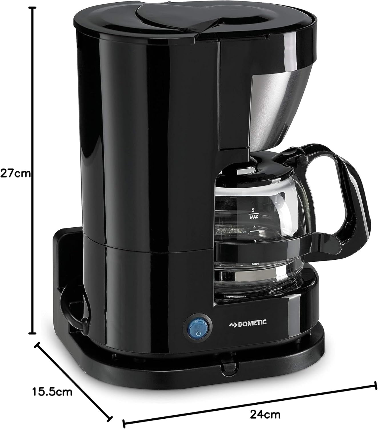 WAECO 9103533013 PerfectCoffee MC 052/MC 054 Koffiezetapparaat met 5 kopjes, 12 of 24 volt, voor aansluiting in auto of vrachtwagen