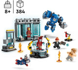 LEGO Marvel Iron Man's Laboratory: Hall of Armor - Superheldenspeelgoed met een mecha-figuur, 5 minifiguren waaronder Aldrich Killian - Avengers-cadeau voor jongens en meisjes vanaf 8 jaar 76315 Bouwsets Beuche in LEGO-Store
