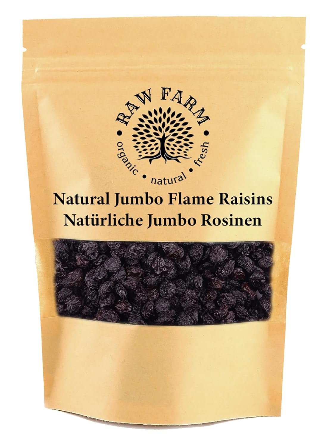 1 kg Jumbo Flame rozijnen rauw, heel fruit, glutenvrij, sojavrij, geen toegevoegde suikers, geen bewaarmiddelen, geen zoetstoffen, met zonnebloemolie Gedehydrateerde producten Naty Shop Standaard titel