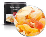 1 x 3 kg Exotische fruitmix Gekonfijte vruchten Stukjes Papaja Mango Watermeloen Ananas Kokosnoot Appel Banaan Vetarm Zoutarm Vegetarisch Glutenvrij Lactosevrij Gedehydrateerde producten Mijn winkel 4 X 80G in kleine membraandoos (320G)