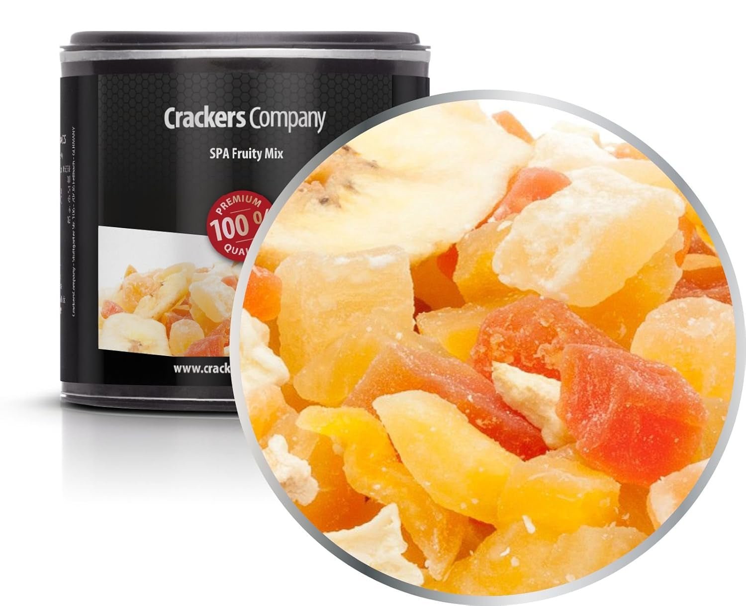 1 x 3 kg Exotische fruitmix Gekonfijte vruchten Stukjes Papaja Mango Watermeloen Ananas Kokosnoot Appel Banaan Vetarm Zoutarm Vegetarisch Glutenvrij Lactosevrij Gedehydrateerde producten Mijn winkel 4 X 80G in kleine membraandoos (320G)
