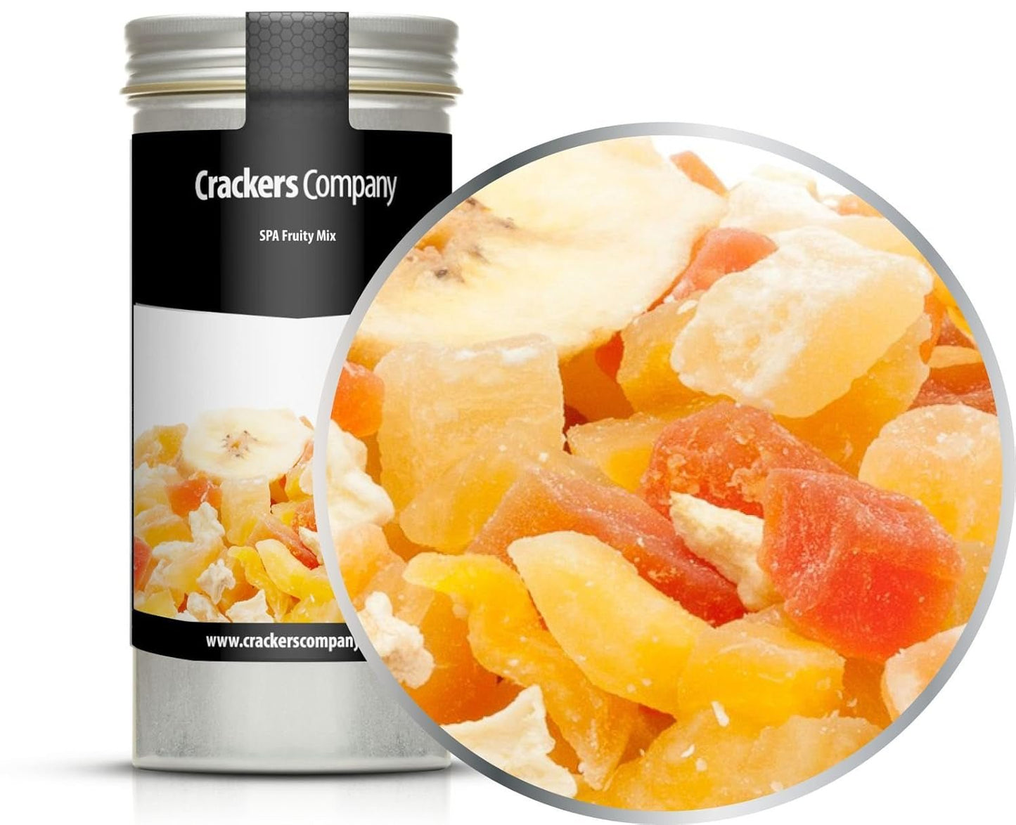 1 x 3 kg exotisch fruitmix gekonfijt fruit stukjes papaya mango watermeloen ananas kokosnoot appel banaan vetarm zoutarm vegetarisch glutenvrij lactosevrij Gedroogde producten Mijn winkel 4 X 80G In aluminium doos (320G)