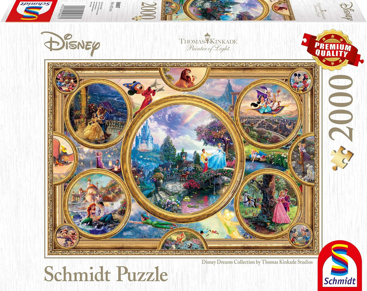 Schmidt Spiele 59607 Thomas Kinkade Disney Dreams Collection 2000-delige puzzel Naty Shop Single