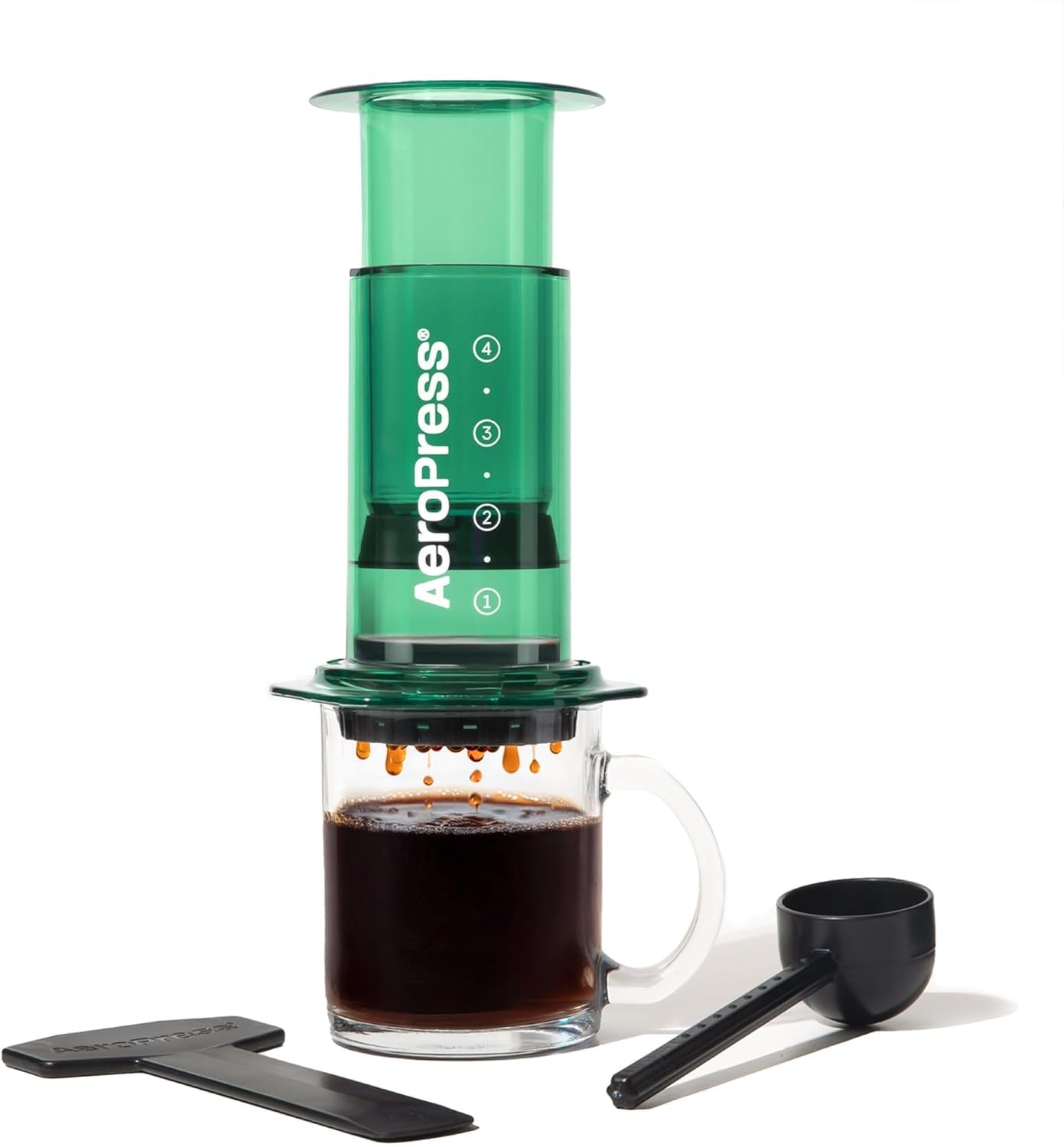 AeroPress origineel koffie- en espressoapparaat, draagbaar barista-koffiezetapparaat met kamer, plunjer en filters, snelkoffie- en espressoapparaat