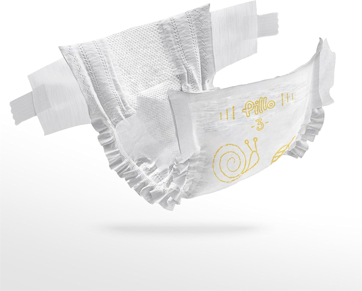Luiers Pillo 3 - Doos met 168 luiers, 6 verpakkingen van elk 28 luiers, maat 3 - Midi (6-10 kg) - Luiers voor baby's