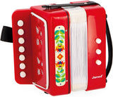 Janod - Accordeon Gioia - Muziekinstrument voor kinderen - Rollenspel en vroeg muzikaal onderwijs - Met riem - Vanaf 3 jaar, J07654 Jucarii Bebe Naty Shop