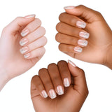 48 stuks korte lijm op nagels 2 stijlen korte vierkante Franse nagels met nagellijm en nagelvijl roze wit ombre nepnagels voor dames