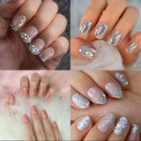600 stuks ovale korte kunstnagels 12 maten halve dekking acryl valse nageltips kunstnagels voor manicure dames salon doe-het-zelf (natuurlijk)