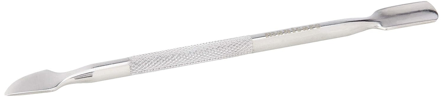 Nagelriemschuiver en nagelreiniger, professioneel manicure-/pedicuregereedschap, dubbelkoppig roestvrij staal, perfect voor overgroeide nagelriemen, reinigt onder/rond de nagel, verwijdert nagellak