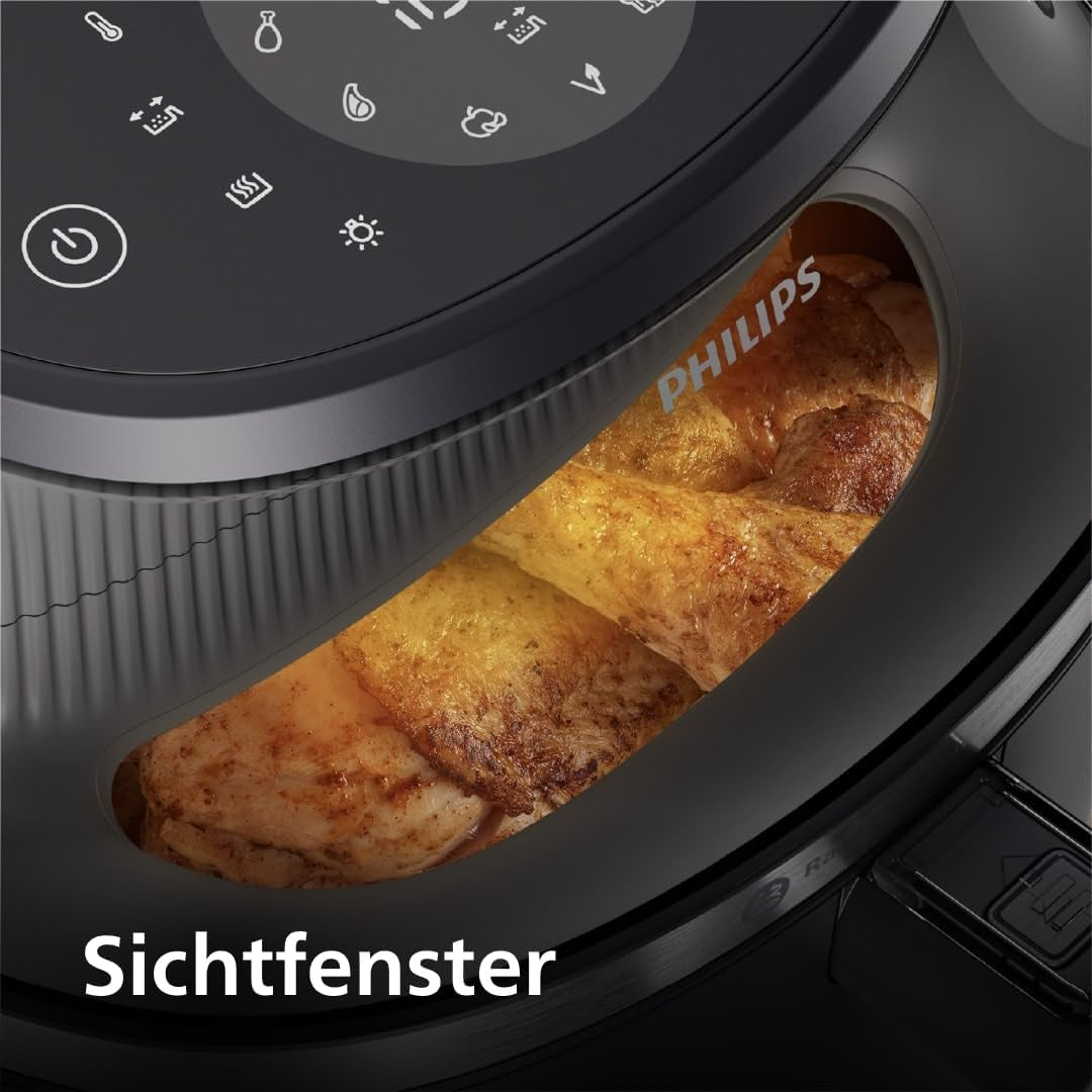 Philips Airfryer 3000 Serie 6,2L, Kookvenster, 16 kookfuncties in 1, Rapidair plus technologie, Vetverwijdering, Receptapplicatie Homeid Appliances Naty Shop