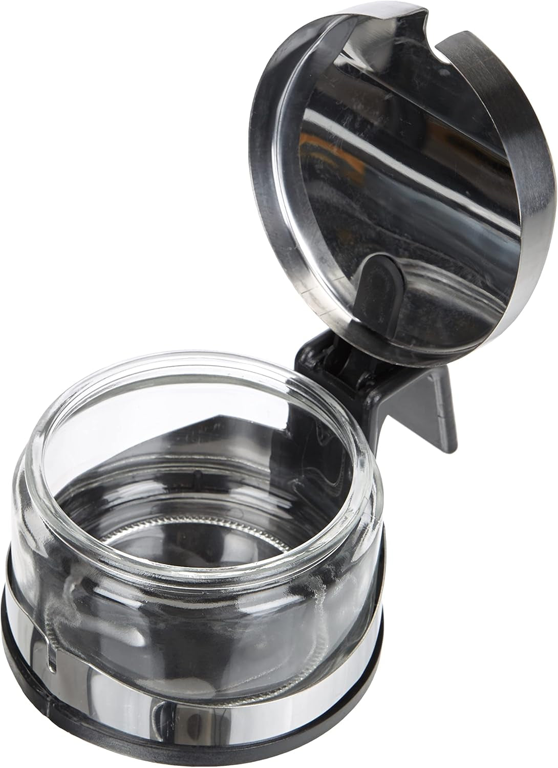 Classic Shaker, 250 ml, met lepel, roestvrij staal, zilver/transparant, 13 x 10 x 9 cm, 2 stuks
