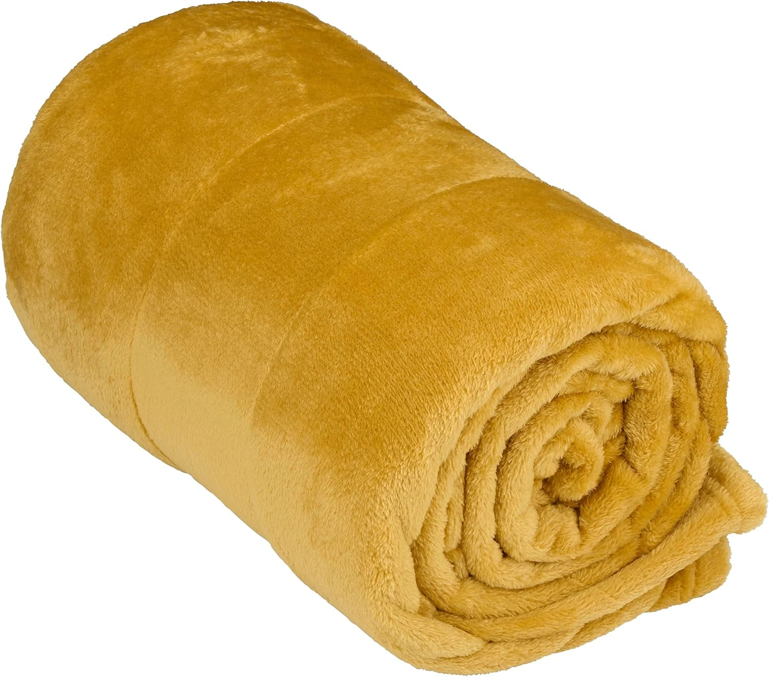 Articasa fleecedeken 150 X 200 Cm - sprei - comfortabele deken - bankdeken - bankdeken voor 1 persoon - woonkamerdecoratie - machinewasbaar - mosterdgeel - fleece/polyester Bedden en dekens Arti Casa Standaard titel